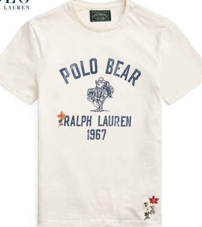 RL Polo Bear T恤，棉质印花，休闲百搭短袖