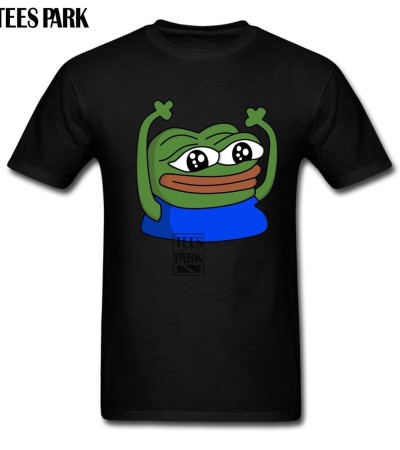 Tops Hipster Hypers Pepe Hype MEME图案T恤男式短袖黑色
